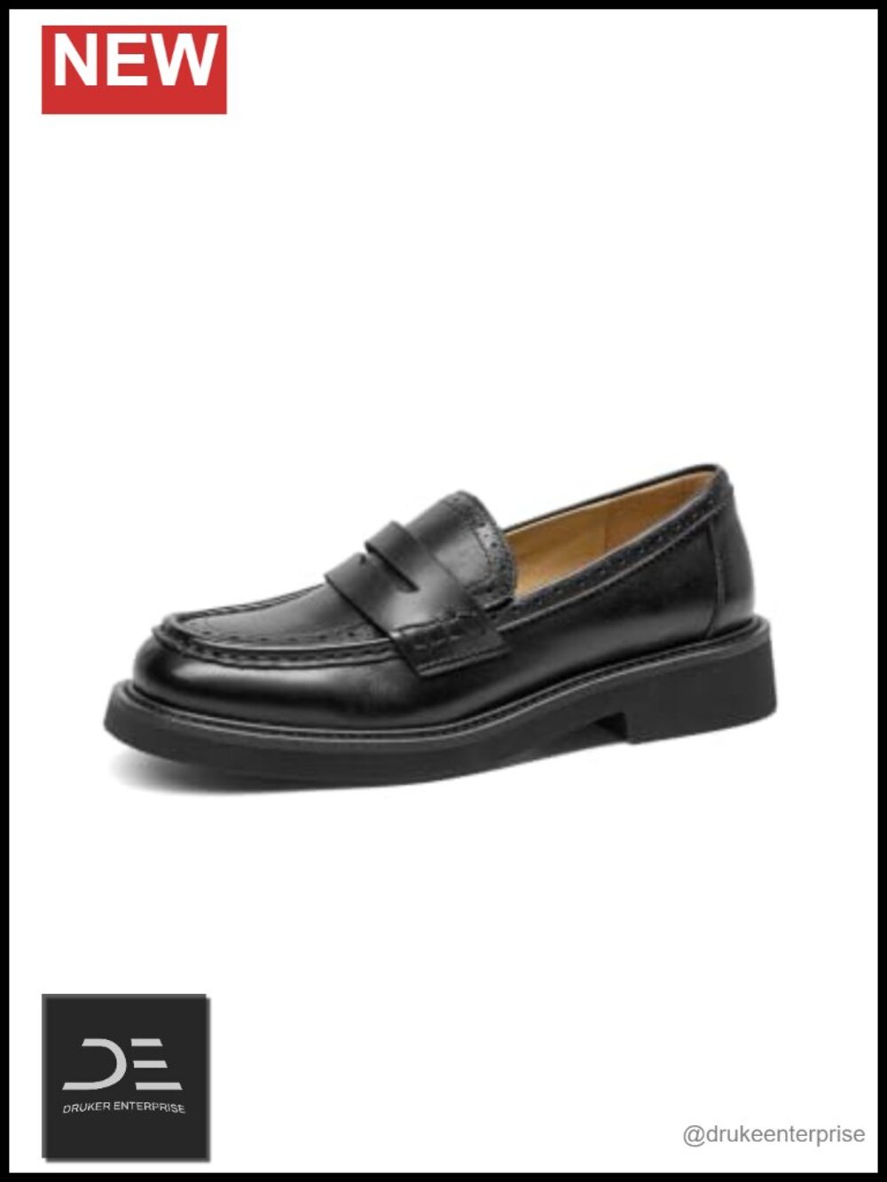 Genuine Leather Women's Penny Loafers Slip On with Cowhide Insole